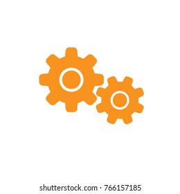 Gears icon, symbol of work, development vector