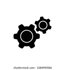 Gears icon, system settings symbol. Cogwheel pictogram.