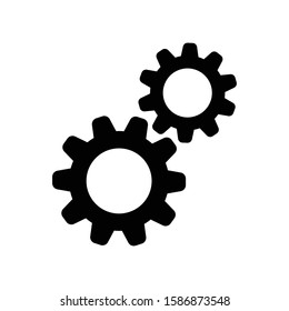 Gears icon, system settings symbol. Cogwheel pictogram.