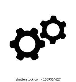 Gears icon, system settings symbol. Cogwheel pictogram.