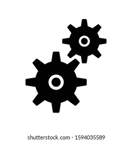 Gears icon, system settings symbol. Cogwheel pictogram.