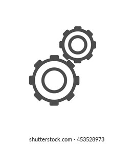 gears icon. thin line design