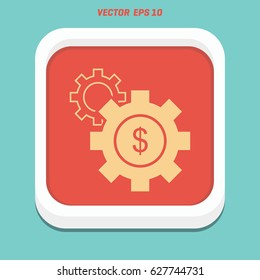 gears icon ui vector eps jpg picture flat app web art object