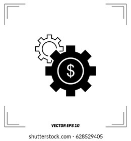 gears icon ui vector eps jpg picture flat app web art object