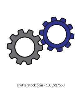 Gears icon vector