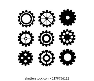 Gears icon vector