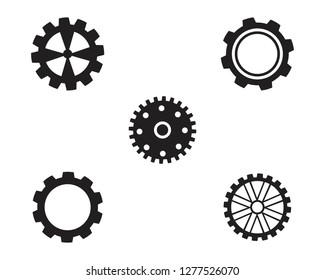 Gears icon vector