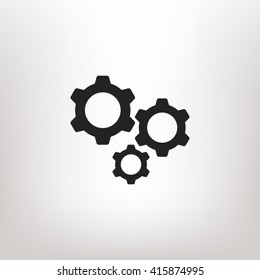 Gears icon vector