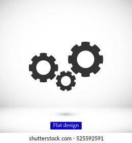 gears icon, vector best flat icon, EPS