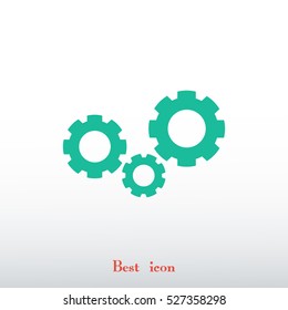 gears icon, vector best flat icon, EPS