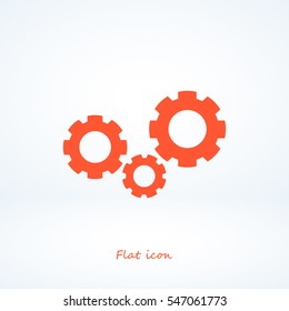 gears icon, vector best flat icon, EPS
