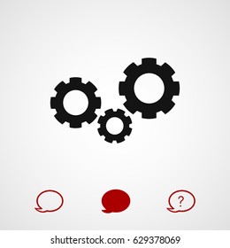 gears icon, vector best flat icon, EPS