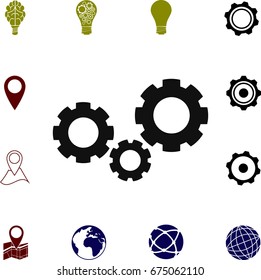 gears icon, vector best flat icon, EPS
