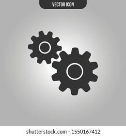 Gears icon vector icon. Cogwheel pictogram. Settings symbol.