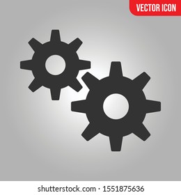 Gears icon vector icon. Cogwheel pictogram. Settings symbol.