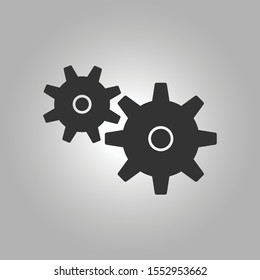 Gears icon vector icon. Cogwheel pictogram. Settings symbol.