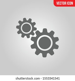 Gears icon vector icon. Cogwheel pictogram. Settings symbol.