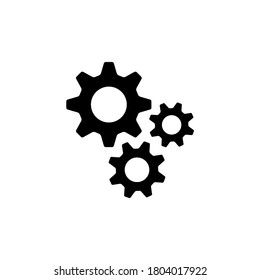 Vector de icono de engranajes. Diseño de símbolos de icono de rueda de control