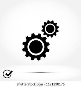 gears icon vector, Vector EPS 10 illustration style