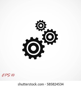 gears icon vector, Vector EPS 10 illustration style