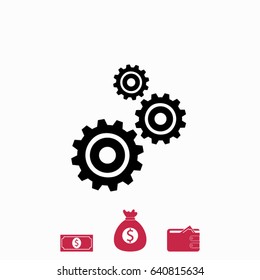gears icon vector, Vector EPS 10 illustration style