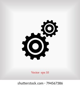gears icon vector, Vector EPS 10 illustration style