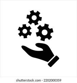 Gears icon vector graphic illustration