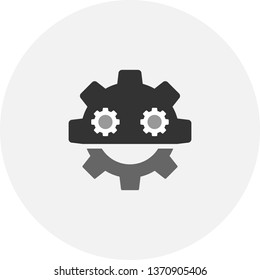 Gears icon, vector illustration