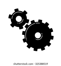 Gears icon. Vector illustration