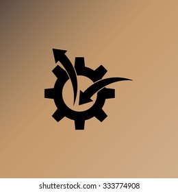 Gears icon . Vector illustration