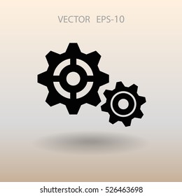 Icono de engranajes. ilustración vectorial