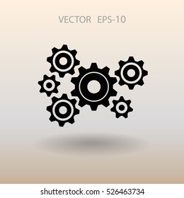Gears icon. vector illustration