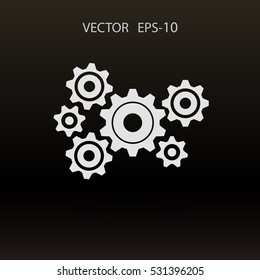 Icono de engranajes. ilustración vectorial