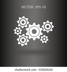 Gears icon. vector illustration