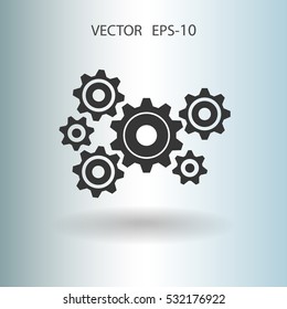 Gears icon. vector illustration