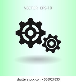 Icono de engranajes. ilustración vectorial