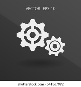 Icono de engranajes. ilustración vectorial