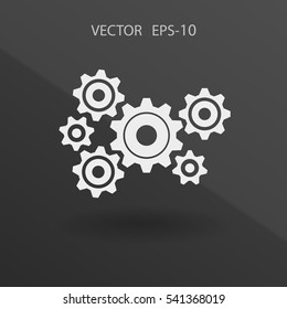 Icono de engranajes. ilustración vectorial