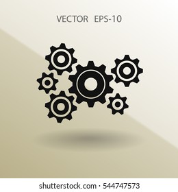 Icono de engranajes. ilustración vectorial