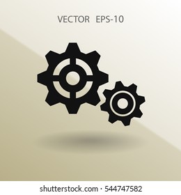 Gears icon. vector illustration