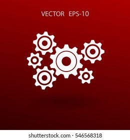 Gears icon. vector illustration