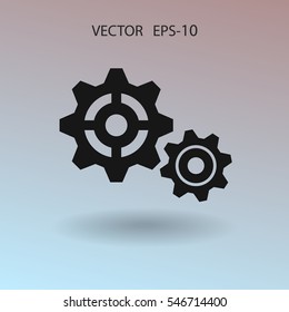 Gears icon. vector illustration