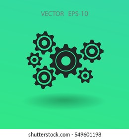 Gears icon. vector illustration