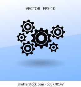 Icono de engranajes. ilustración vectorial