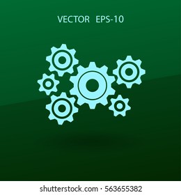 Gears icon. vector illustration