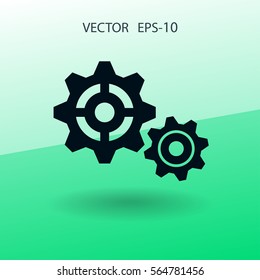 Gears icon. vector illustration