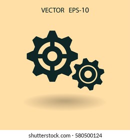 Gears icon. vector illustration