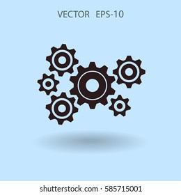 Gears icon. vector illustration