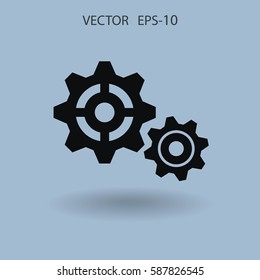 Icono de engranajes. ilustración vectorial