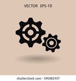 Gears icon. vector illustration